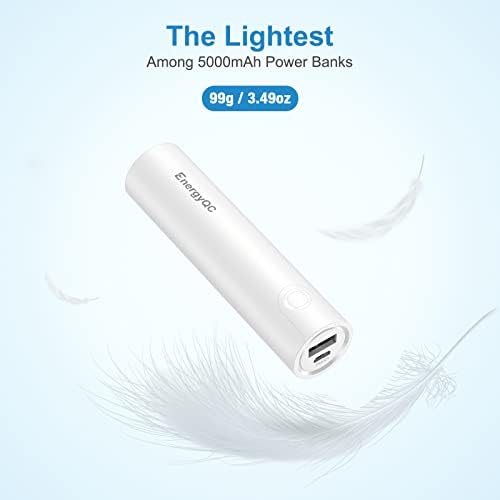 Ultra-Fast 5000 m Ah Portable Power Bank – Compact Energy QC Charger with 5 V/2.4 A Output & USB-C Input, Compatible with i Phone, Samsung Galaxy & More – Sleek Design for On-the-Go Power Solutions
