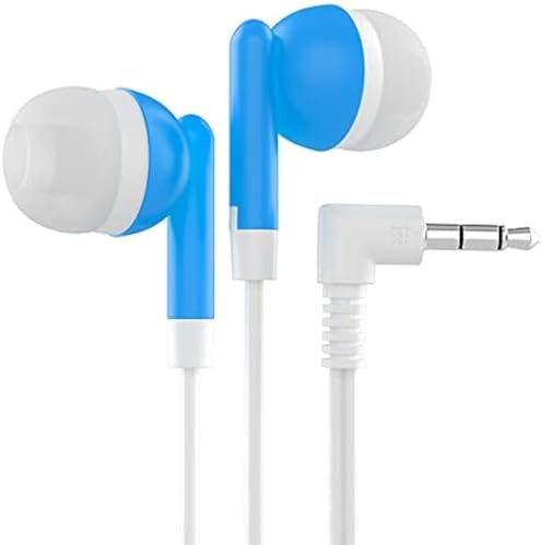 Maeline 100-Pack Bulk Earbuds with 3.5 mm Connector – Multi-Color Stereo Earphones for Schools, Events, and Promotions – Superior Sound Quality and Comfort for Everyday Use