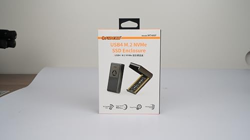 FIDECO Ultra-Fast 40 Gbps M.2 NVMe SSD Enclosure – Premium Aluminum Alloy Design with Cooling Fan, Ideal for M1/M2 Pro/Max, Thunderbolt 4/3 & USB4 Compatible, Effortless Installation for Enhanced Performance and Durability