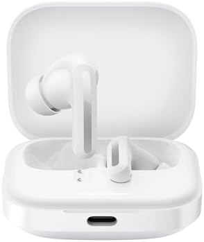 Xiaomi Redmi Buds 5 Wireless Earbuds – Exceptional 46 d B Active Noise Cancellation, 40-Hour Extended Playtime, Cutting-Edge Bluetooth 5.3 Connectivity, Sleek White Aesthetic for Ultimate Comfort and Versatility in Any Environment