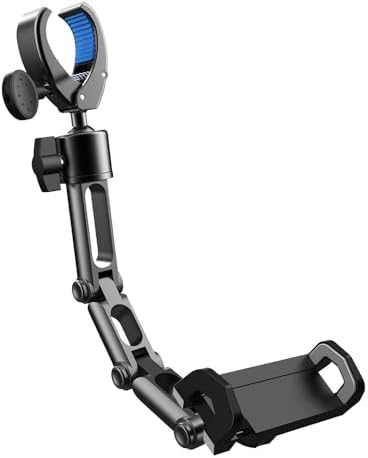 Revolutionary Aluminum Alloy Rear View Mirror Phone Holder – Multi-Angle Adjustable and Rotatable Mount for 4-7 Inch Smartphones – Ultimate Driving Safety and Seamless Connectivity for i Phone and Android Users – Effortless Installation and Modern Design