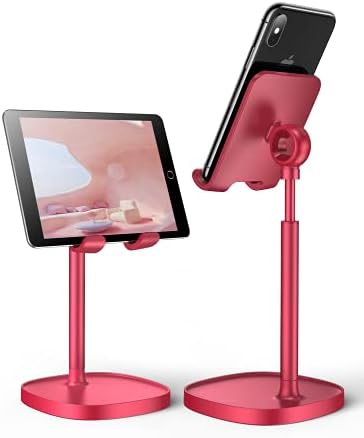 LISEN Cell Phone Stand Adjustable Phone Holer for Desk, Computer Office Desk Accessories for iPhone 16 Holder Women Kitchen Essentials Fits All Mobile Phones Switch Kindle iPads Tablet 4-10in Black – Enhanced Compatibility and Speed