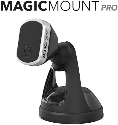 Scosche Magic Mount Select Dual Pack – Premium Magnetic Car Phone Holder for i Phone & Android – Secure 360° Adjustable Mount for Hands-Free Driving – Ideal for Dash & Window Use – Durable Design for Enhanced Compatibility & Safety