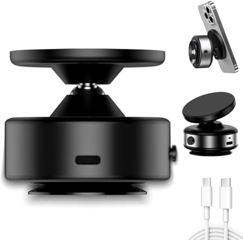 Revolutionary 2025 Suction Car Phone Holder – 360° Adjustable Electric Vacuum Magnetic Mount for Hands-Free Access in Cars, Gyms, and Home – Ultimate Smartphone Compatibility and Superior Stability for Effortless Navigating and Calling
