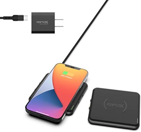Modula5 Wireless Charging Pod for Smartwatches – RX-MP02 B | Rapid Qi-Enabled Charger for Apple Watch & Multi-Device Compatibility | Sleek, Portable Design with LED Indicators for Effortless Charging Experience