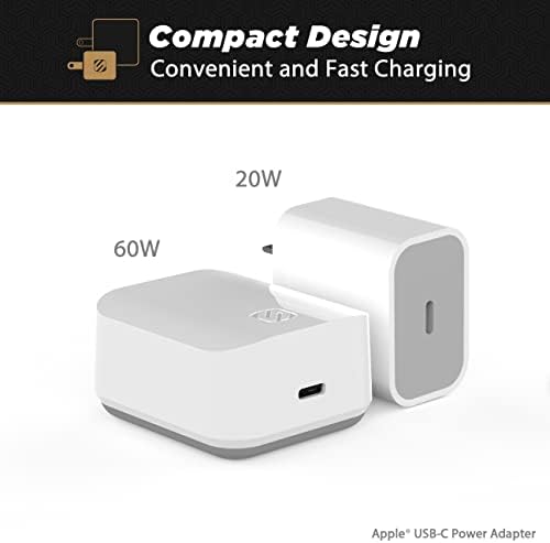 Scosche HPDC60 Powervolt 60 W USB Type-C Wall Quick Charger – Ultra-Fast Power Delivery 3.0 Adapter for Phones, Tablets & More – Compact Travel-Friendly Design in White – Reliable Overcharge Protection & Universal Compatibility