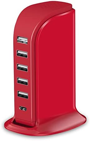 Kawaii-Inspired 6-Port USB Charging Hub: Ultimate Fast Charger for i Phones, Androids & More – Compact Multi-Device Power Station with 1 USB-C & 5 USB-A Ports for Effortless Travel & Home Connectivity, Tangle-Free Solutions for Modern Users