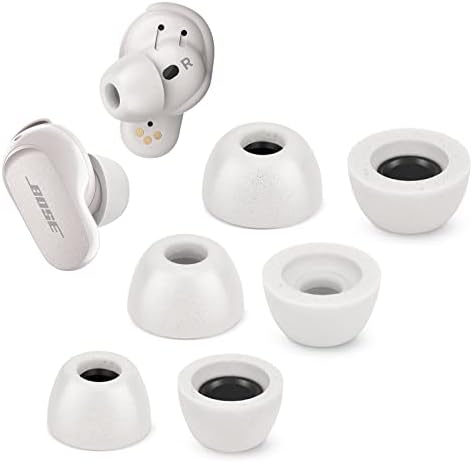 Revolutionize Your Sound Experience with Premium Memory Foam Ear Tips for Bose Quiet Comfort II – Ergonomic Anti-Slip Replacement Set, Superior Noise Isolation, Fits Charging Case, 3 Sizes (S/M/L, Gray) – Enhance Your Comfort and Audio Quality Now