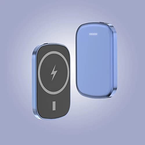 Magnetic Wireless Portable Power Bank for i Phone 12/13/Mini/Pro/Pro Max – 5000 m Ah Fast Charging Solution in Stylish Blue – Effortless Magnetic Alignment & Compact Design for On-the-Go Charging