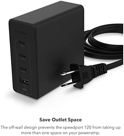 Mophie Speedport 20 W USB-C Fast Charger – Compact Ga N Technology Power Adapter for Mac Book Pro 13, i Phone 16/15/14 Pro, Galaxy S25/S24, Google Pixel 9 – Efficient and Lightweight Charging Solution for On-the-Go Professionals