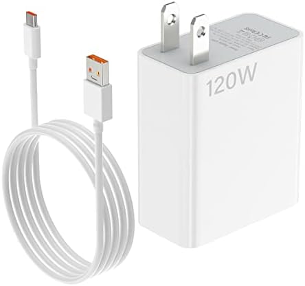 120 W Ultra-Fast Wall Charger Block with 90 W Compatibility for Xiaomi Devices – Rapid Charging Adapter with USB-C Cable for Enhanced Performance and Safety – Perfect for Xiaomi 15, 14, 13, 12, Redmi Note, Poco F4 GT, and More – Compact Design for On-the-Go Convenience