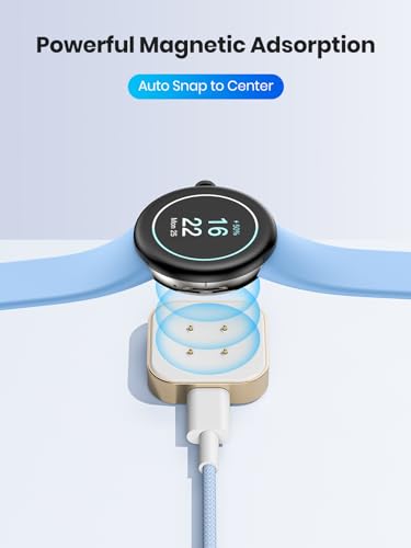 LVFAN Premium Charging Cable for Google Pixel Watch 3 & Fitbit Versa 4/Sense 2 – Ultra-Durable Nylon Braided Design for Rapid Charging and Travel-Ready Convenience – Essential Smartwatch Power Solution for Optimal Performance and Reliability