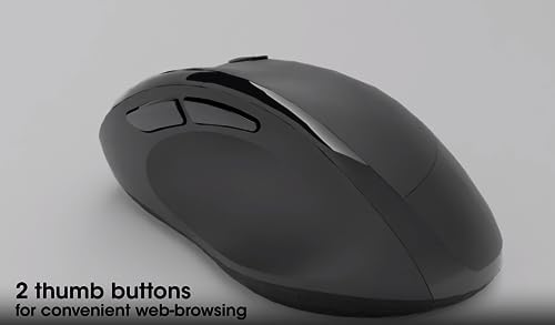 Enhance Your Productivity with the MANHATTAN Wireless Compact Travel Mouse – Versatile 2.4 GHz RF Connection, Adjustable 800/1200/1600 DPI, Six Customizable Buttons, USB-A & USB-C Dual Receiver for Ultimate Compatibility – Perfect for Laptops, PCs & On-the-Go Professionals – Backed by a 3-Year Warranty for Peace of Mind