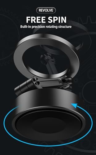 Vacuum Suction Phone Mount, 360 Car Magnetic Phone Holder, Wireless Charging Vacuum Suction Phone Holder, Magnetic Suction Phone Mount (027) – Enhanced Compatibility and Speed