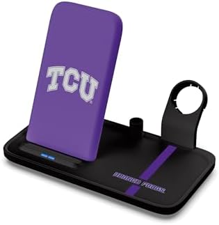 SOAR NCAA 4-in-1 Wireless Charging Docking Station: Rapid Charge Solution for i Phone, Apple Watch, Air Pods & Apple Pencil – Official NCAA Design for Ultimate Fan Experience and Device Compatibility