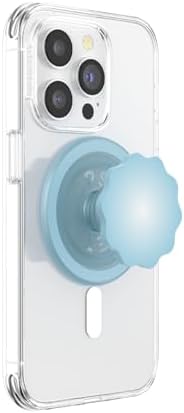 Mag Safe-Compatible Floral Pop Socket Grip & Kickstand – Elegant Blue Molded Design for Enhanced Smartphone Security – Hands-Free Viewing & Wireless Charging Accessory – Ultimate Durability & Style for Everyday Use
