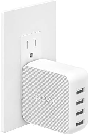 Playa Multi-USB Wall Charger – 4-Port Fast Charging Adapter for i Phone 11, 12, XS, XR, X, i Pad, Air Pods, Samsung S20, Note10, Pixel 4 & More – Universal Power Hub for Home, Office & Travel with Enhanced Compatibility and Safety Features