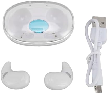 Transform Your Audio Experience with Next-Gen Invisible Bluetooth 5.3 Sleep Headphones – Ultra-Light Wireless Earbuds Tailored for Side Sleepers, Equipped with Intuitive Touch Controls for Effortless Sound Management, Perfect for Comfort During Sleep, Workouts, or Commutes (White) – Embrace the Future of Comfortable Listening with Durable Mini In-Ear Design