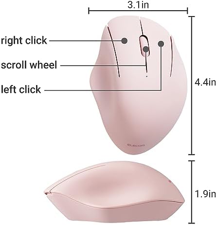 Elevate Your Productivity with the ELECOM Wireless Ergonomic Mouse – Silent Click, 2000 DPI Precision, 20-Month Battery Life, and Stylish White Design for PCs, Macs, and Laptops – Perfect for Home or Office Use