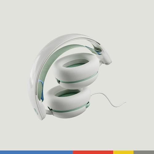 Skullcandy Grom Kids Over-Ear Headphones in Seafoam – Safe Volume-Limiting Sound for Young Ears, Ergonomic Foldable Design for Hassle-Free Travel, Built-in Mic for Gaming & Calls, Perfect for Ages 6+