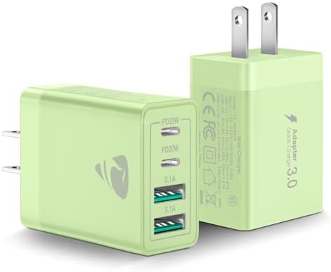 Aiminu 40 W 4-Port USB C Wall Charger Block 3-Pack – Efficient PD Fast Charging Solution for i Phone 15/14/13/12/11/Pro Max, i Pad & Android Devices – Ideal for Home, Travel, and Multi-Device Power Needs