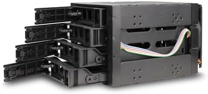 Elevate Your Storage Solutions with the Rosewill Hot-Swap SATA/SAS Hard Disk Drive Cage – Convert 3 x 5.25-Inch Bays to 4 x 3.5-Inch for Enhanced Performance and Seamless Access – Ideal for Efficient Data Management in Black Finish