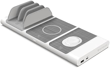 Scosche BLQP-XTSP Base Lynx Modular Qi-Certified Wireless Charging Hub – Fast, Customizable Charging Solution with Safety Features for Home and Office – Sleek Design for Effortless Device Powering and Enhanced Compatibility