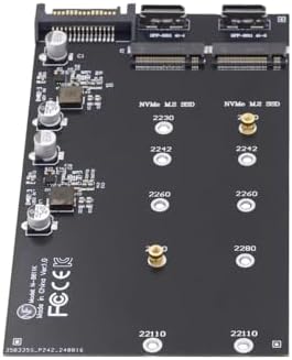 Maximize SSD Performance with NFHK M.2 to Oculink Adapter – Dual 2-to-2 PCIe NVME/AHCI Connector for Enhanced Speed | Supports 2230/2242/2280/22110 mm Drives | Ideal for High-Performance Gaming & Content Creation | Plug-and-Play Installation for Seamless Upgrades | Durable, Compact Design for Reliable Connections