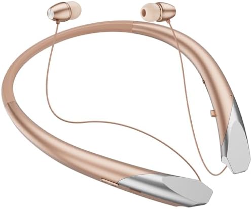 Revolutionary Bluetooth Neckband Headphones with Retractable Earbuds – IPX5 Sweatproof Sports Earphones Featuring Advanced Noise Cancellation and Built-in Microphone for Active Lifestyles – Rapid Connectivity and Extended Battery Life for Seamless Audio Enjoyment
