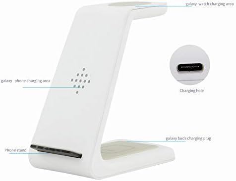 Revolutionary 3-in-1 Qi-Certified Fast Wireless Charging Station for Samsung Devices – Ultimate Portable Charger for Galaxy S20, Note 10, S9, S8 & Galaxy Watch – Sleek, Compact Design for Effortless Multi-Device Charging and Superior Compatibility