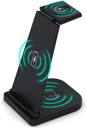 Ultimate 3-in-1 Portable Wireless Charging Station for Apple Devices – Fast Charging Hub for i Phone 15/14/13/12, Apple Watch Series 1-9/Ultra, Air Pods Pro – Sleek, Compact Design for Travel Convenience and Enhanced Compatibility