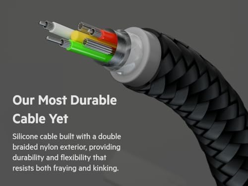 Maximize Your Charging Potential with the Belkin Boost Charge Pro Flex 6.6 ft USB-C to USB-C Braided Charger Cable – Dual Pack for Effortless Connectivity and Long-Lasting Durability – Fast Charge Compatibility with i Phone 16, Mac Book, Galaxy S25, and Nintendo Switch 2 – Tangle-Free Design, USB-IF Certified for Dependable Performance