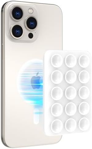 AHASTYLE Silicone Suction Phone Case Stand for iPhone 16/15/14/13/12 Series, Magnetic Suction Cup Phone Mount for iPhone MagSafe Phone Case, Mirror Shower Phone Holder, for TikTok Videos and Selfies – Enhanced Compatibility and Speed