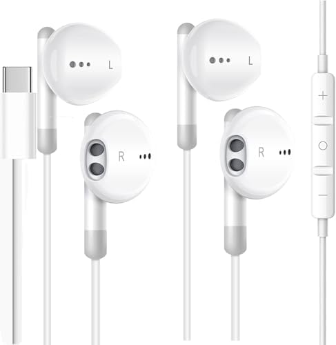 Experience Premium Audio with MFi Certified USB C Earbuds – High-Fidelity Type C Headphones for i Phone 15/16 Series Featuring Advanced Noise Cancelling Technology, Built-in Microphone, and Intuitive Remote Control – Lightweight Comfort for All-Day Listening and Unmatched Sound Clarity