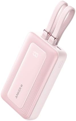 Anker Zolo 10,000 m Ah Power Bank – Fast 30 W Portable Charger with Integrated USB-C & MFi Certified Lightning Cables for i Phone 16/15, Mac Book, Galaxy – Ultimate Multi-Device Charging Solution with Enhanced Portability and Efficiency
