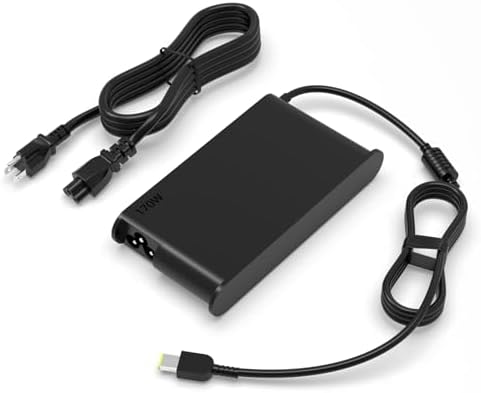 High-Performance 170 W AC Charger for Lenovo Legion & Think Pad Laptops – Fast, Universal Compatibility with Safety Features for Gaming & Engineering Needs – Compact Design Ideal for Travel and Office Use – Includes Smart Voltage Adapting Technology for Optimal Performance and Protection – 12-Month Warranty & 30-Day Risk-Free Return Policy
