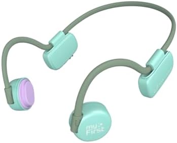 Discover the Future of Sound with My First Bone Conduction Headphones – Open-Ear Bluetooth Design for Kids and Adults – Vibrant Green, IPX6 Waterproof for Unmatched Durability and Safe Listening While Staying Aware of Your Surroundings – Perfect for Outdoor Activities and Active Lifestyles