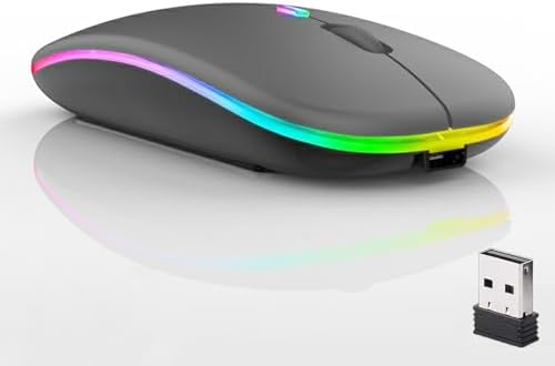 Seamless Productivity with 3 Pack Rosy Glow Red Wireless Bluetooth Mouse – Rechargeable, Silent, and Slim Dual Mode Mice for Laptop, Desktop, i Pad, and Mac – Perfect for On-the-Go Professionals and Students