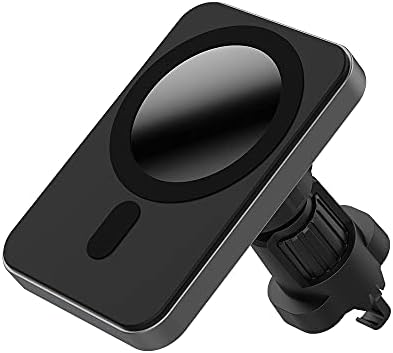 Aporia Mag Safe Car Cup Holder Charger – 15 W Fast Wireless Charging Mount with Adjustable Arm & 360° Rotation for i Phone 12+ | Ultimate Driving Accessory for Effortless Connectivity and Enhanced Convenience on the Road