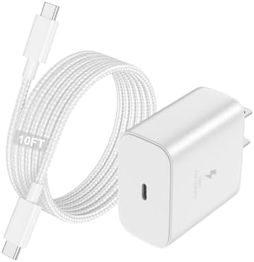 Universal 30 W USB-C Fast Charging Adapter with 6 ft Type C Cable – Optimized for Google Pixel 8/7/6/5 Series, i Phone 15/Pro/Pro Max, and Galaxy S25/S24/S23 – Compact Wall Charger for Effortless Power Delivery and Enhanced Device Compatibility