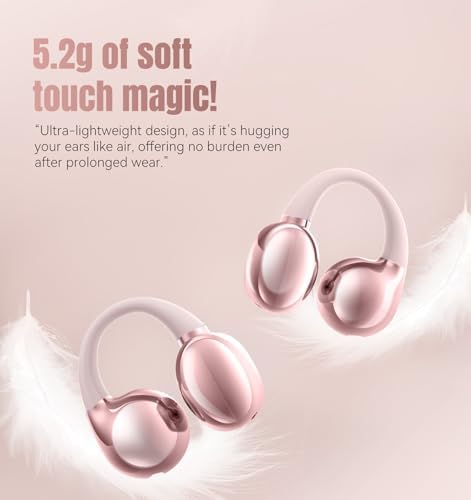 Elevate Your Audio Game with King Lucky Wireless Bluetooth 5.4 Earbuds – Stylish Clip-On Design with Advanced Noise Cancelling, 50-Hour Battery Life, and Waterproof Durability – Perfect for Active Lifestyles, Small Ears, and Glasses Wearers in Trendy Pink. Enjoy Unmatched Comfort, Seamless Connectivity, and Immersive Sound Quality Ideal for Fitness, Daily Commutes, and Casual Listening.