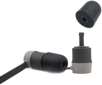 Klowcok Elite Memory Foam Ear Tips for Walker’s Rope Hearing Enhancer & Razor X/XV3.0 Earbuds – Unmatched Comfort & Superior Noise Isolation (Large, Black) – Transform Your Listening Experience with Enhanced Audio Clarity and Prolonged Wear Comfort