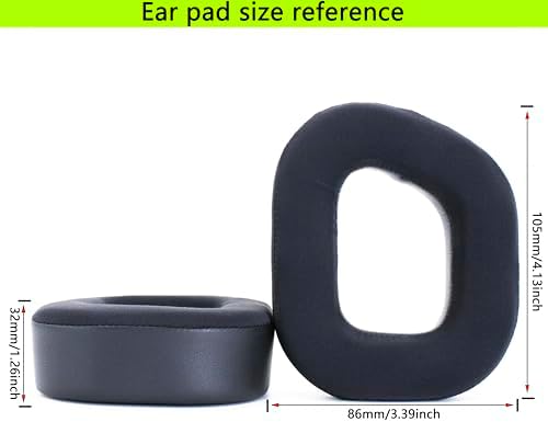 Upgrade Your Audio Experience with Premium HS80 Replacement Ear Pads for Corsair HS80 RGB Wireless Headphones – Soft Elastic Cotton, Ice Cooling Gel, and Memory Foam for Ultimate Comfort and Sound Isolation – Quick Installation Accessory (Classic Black)