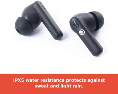 Transform Your Audio Journey with Radio Shack Bluetooth 5.2 Wireless Earbuds – Advanced Active Noise Cancelling, IPX5 Waterproof Rating for Unmatched Durability, 400 m Ah Battery for All-Day Listening, and Ergonomically Designed for Comfort and Stability in Any Activity