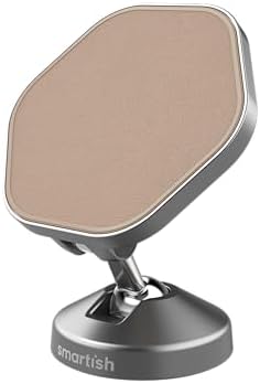 Elevate Your Driving Experience with the Smartish Mag Safe Car Mount – Mountaineer | Premium Magnetic Phone Holder for i Phone 16/15/14/13/12 | Extra Strength Adhesive for Secure Dashboard Mounting | Stylish Beige Design with 360-Degree Rotation for Optimal Viewing | Perfect Accessory for Seamless Connectivity and Navigation