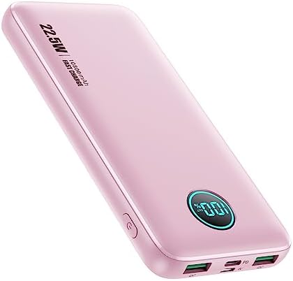 Ultra-Slim 10800 m Ah Portable Power Bank with LCD Display – Dual QC 4.0 & PD Fast Charging for i Phone 15, Android & Samsung Galaxy – Lightweight Travel Companion for Continuous Device Power