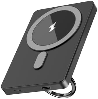 Mag Safe 5000 m Ah Portable Power Bank – Slim Magnetic Charger for i Phone 16/15/14/13/12 & Galaxy – Fast Charging Wireless Battery Pack with USB-C Cable, Enhanced Compatibility for On-the-Go Charging Solutions