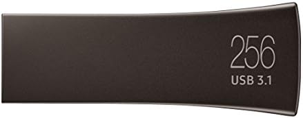 SAMSUNG BAR Plus 128 GB USB 3.1 Flash Drive – Ultra-Fast 400 MB/s Data Transfer, Rugged Metal Design for Maximum Durability, Ideal for Photos, Videos, and Music Storage, Enhanced Compatibility Across Devices, Sleek Titan Grey Finish
