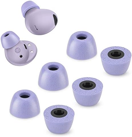 Transform Your Audio Experience with Premium Memory Foam Ear Tips for Samsung Galaxy Buds 2 Pro – Ultimate Comfort, Secure Anti-Slip Design, Noise Isolation, and Convenient Charging Case Compatibility – 3 Pairs (S/M/L, Black) – Elevate Sound Quality and Enjoy Uninterrupted Listening