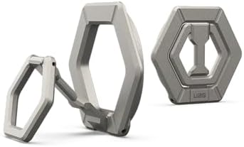 URBAN ARMOR GEAR UAG Magnetic Phone Ring Stand | Sleek Black Design for i Phone 16/15 & Galaxy S25/S24 | Mag Safe-Compatible 360° Adjustable Kickstand | Enhanced Security with Removable Metal Grip | Ultimate Convenience for Hands-Free Use and Stylish Protection